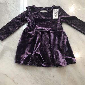 Purple velvet dress 9 -12 months baby girl